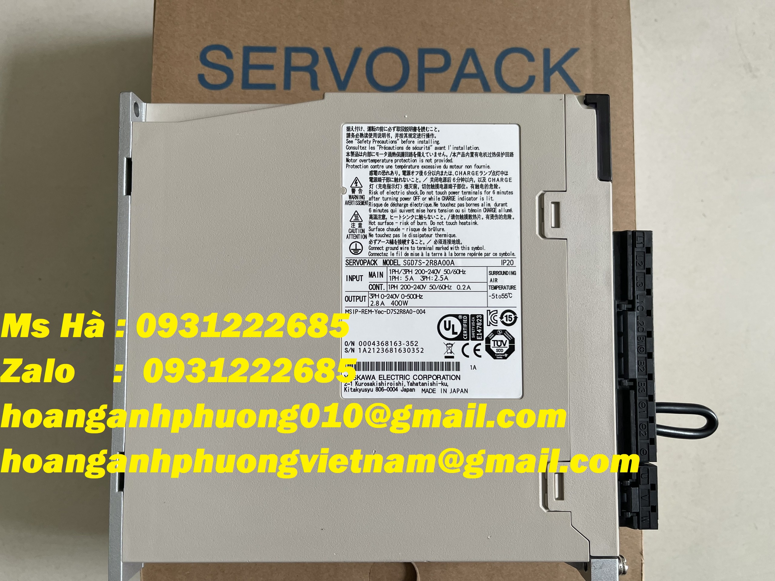 Servo chính hãng mới 100% SGD7S-2R8A00A - Hoàng Anh Phương